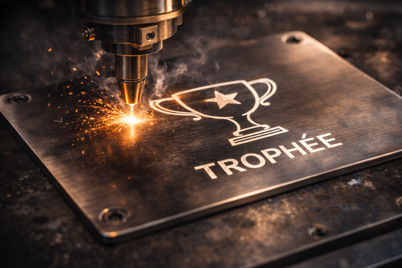 Lasergravur auf transparenter Oberfläche