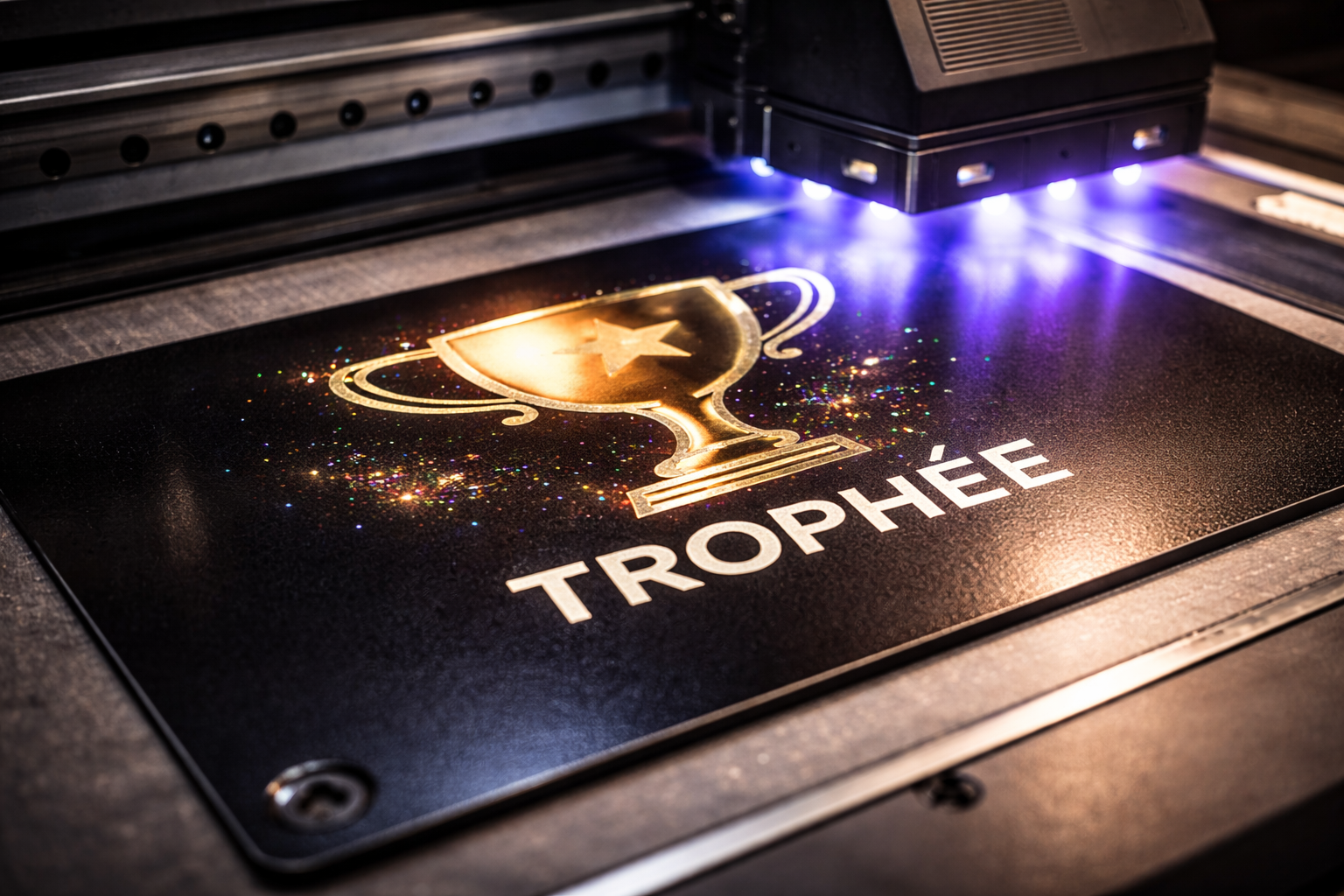 UV-Flachbettdruck auf starrem Material