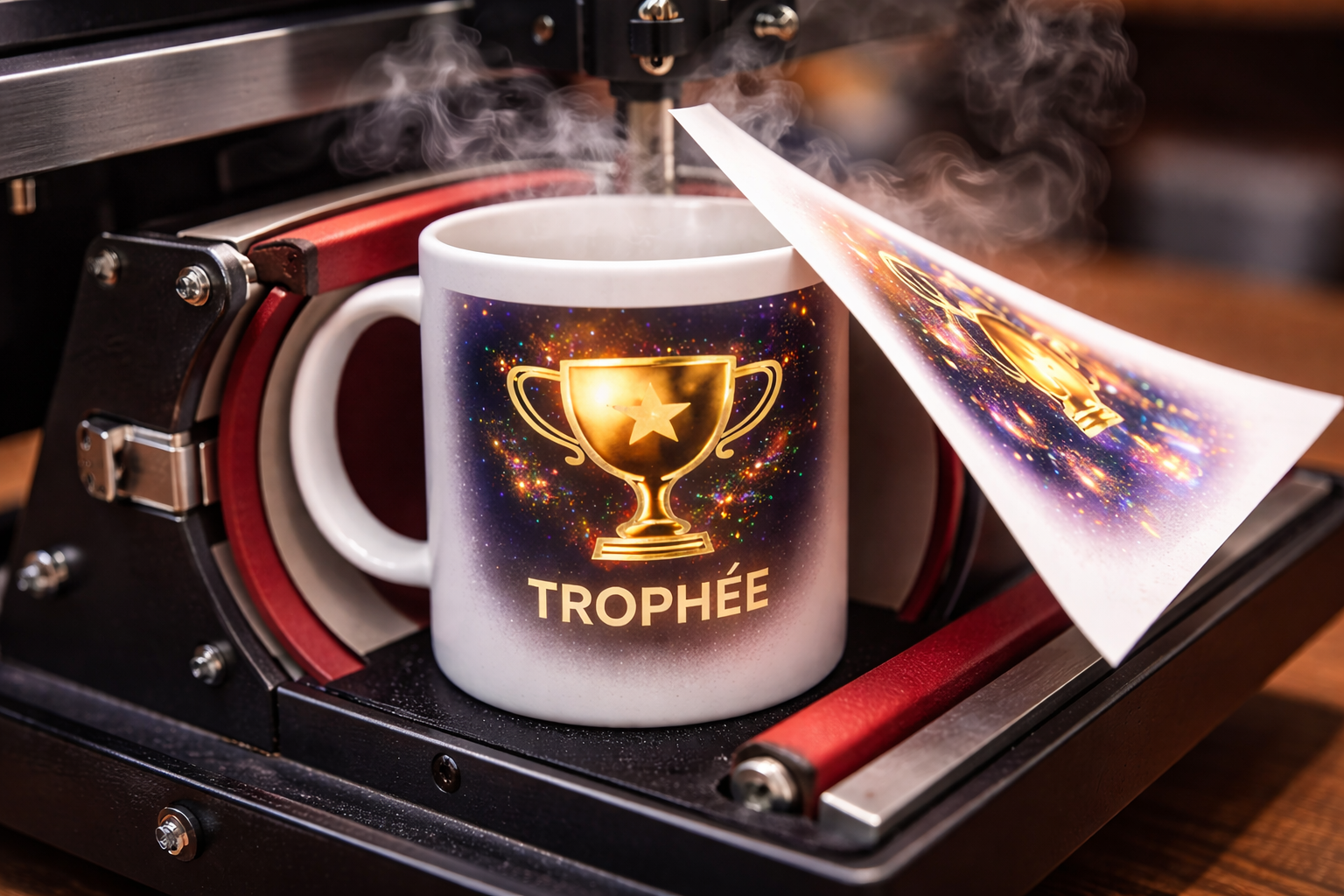 Thermotransfer (Sublimation) auf Plakette